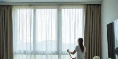 Delicate sheer drape cleaning mount-samson Matty Curtain Cleaning