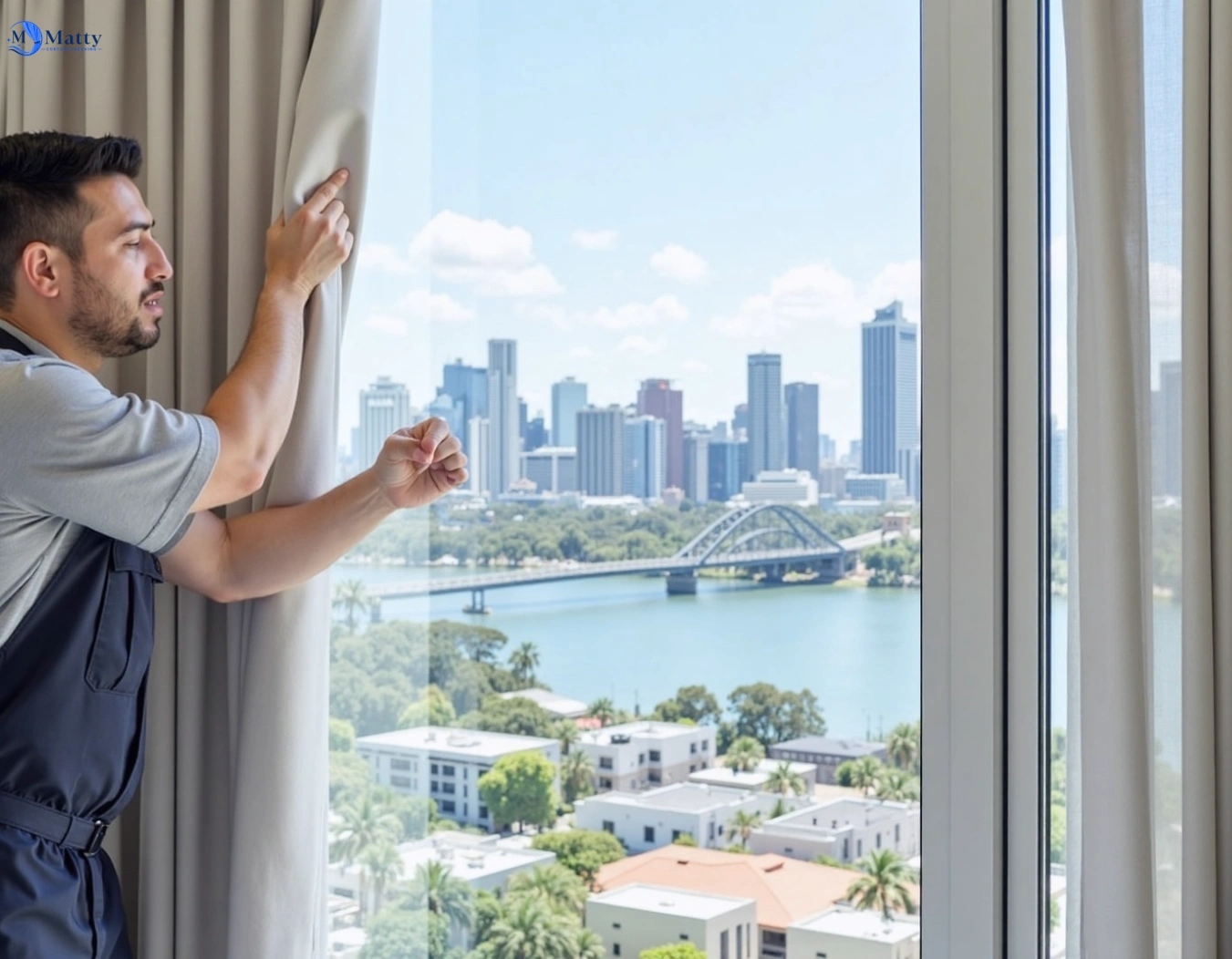 Professional curtain steam cleaning service mount-samson QLD by Matty Curtain Cleaning