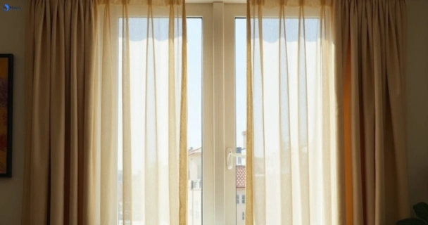Dull dusty drapes in mount-samson before professional cleaning